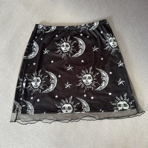 Sun & Moon Mini Skirt - M